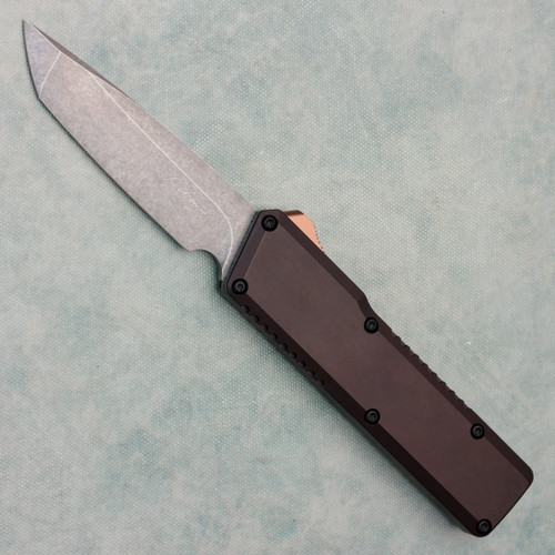 Chaves Knives Custom Dissident OTF Black Aluminum Handles Stonewash Hand Ground Blade Prototype 1 Of 2