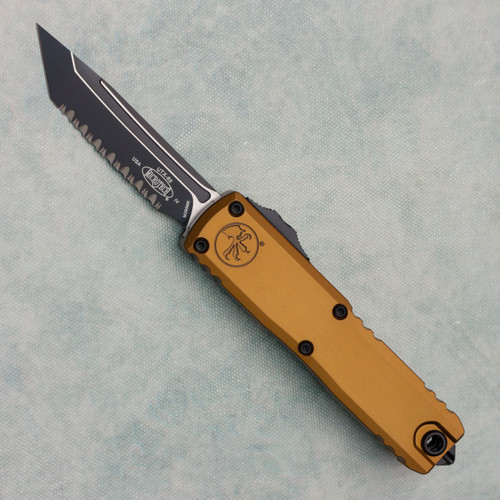 Microtech UTX-85 Gen IV T/E Tan Full Serrated 12334-3TA