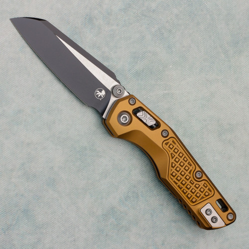 Microtech MSI Mini RAM-LOK Frag Cerakote Champagne Gold Burnt