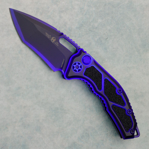 Heretic Knives Medusa Auto Recurve Tanto Secret Cel Shading w/ Black Grip Tape Inlays H012-CS-SC