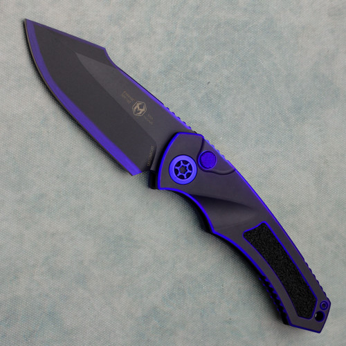 Heretic Knives Pariah Auto Drop Point Secret Cel Shading Handle w/ Black Grip Inlays Secret Cel Shading Blade H048-CS-SC