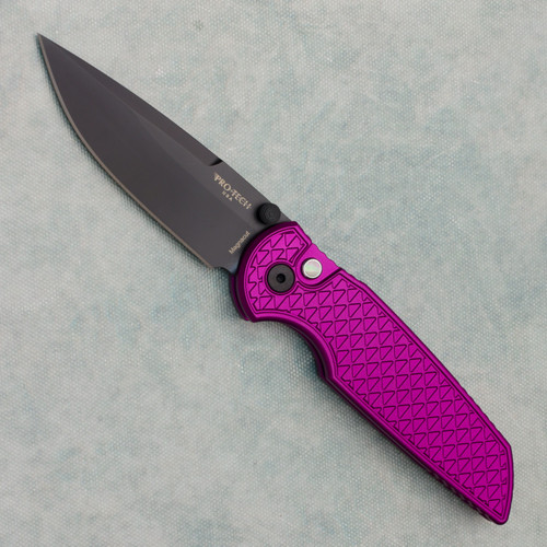 Pro-Tech TR-3 Integrity Button Lock Relic Textured Purple Handle DLC MagnaCut Blade CCKSS26.INT.1