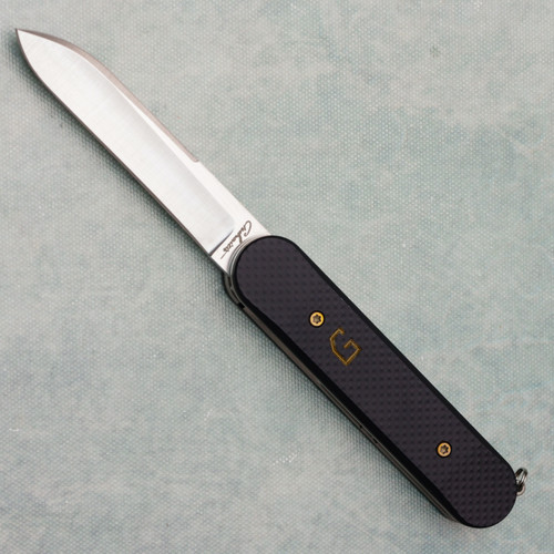 Chuck Gedraitis Switch Army Switch Blade Black Aluminum Scales w/ Titanium Liners Satin Nitro-V Blade