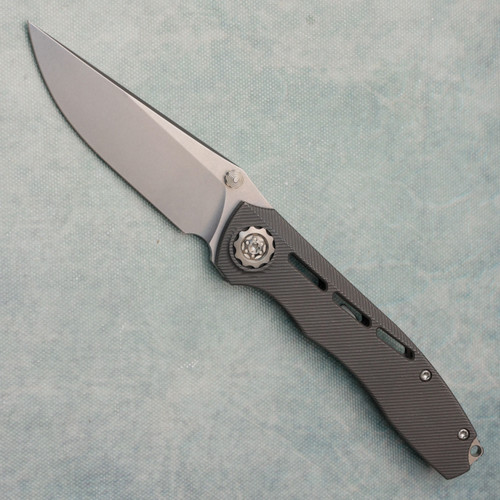 Eutsler Duk Frame Lock Micromilled Titanium Handle Stonewash MagnaCut Blade (Consignment)
