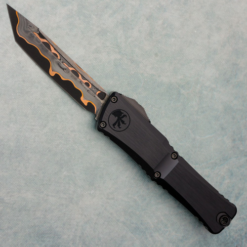 Microtech Marfione Select Combat Troodon LT Gen III T/E Black Hefted Alloy Handle Baker Forge Coppermai Damascus Blade 1144-16MS1 (Consignment)
