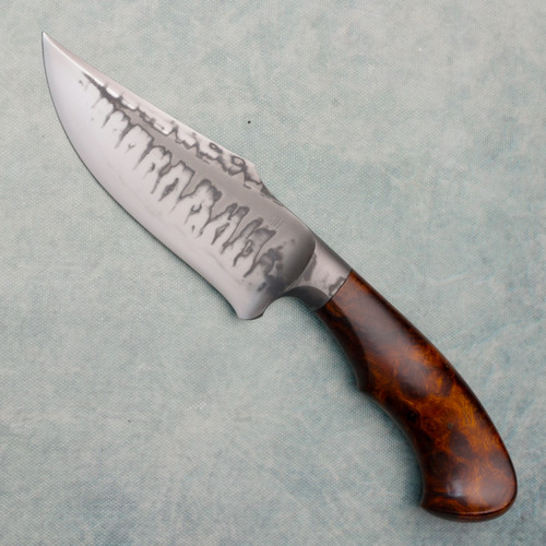 Jan Hafinec Custom Fixed Blade Ironwood Handle Signature Flamed Hamon Bowie Blade