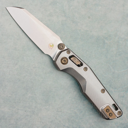 Microtech Marfione Select MSI Mini RAM-LOK Fluted Titanium Handle Stonewash Standard Flamed Accent Bronzed Hardware 210M-10FLMS5