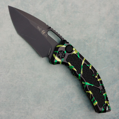 Heretic Knives Medusa Auto Recurve Tanto Green Splash w/ Black Grip Tape Inlays H012-4A-GS (Pre-owned)