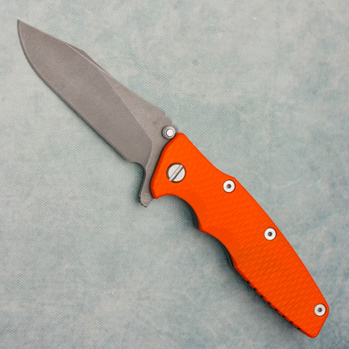 Hinderer Knives Eklipse Slicer Tri-Way Orange G10/Titanium Handle Working Finish S45VN Blade (Pre-owned)
