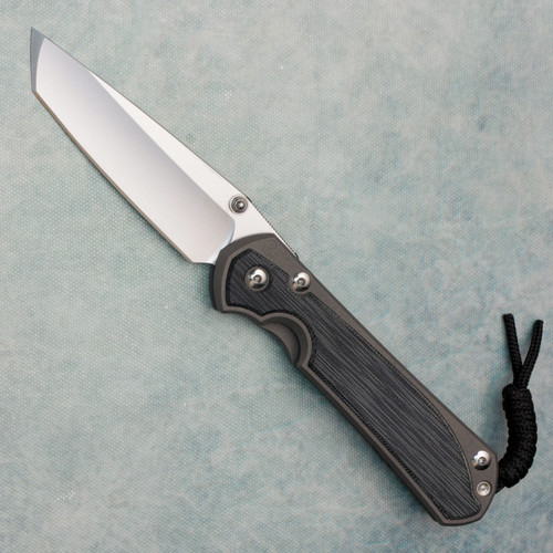 Chris Reeve Large Sebenza 31 Titanium Frame Lock Folder Black Canvas Micarta Inlay CPM-MagnaCut Tanto Blade L31-1228