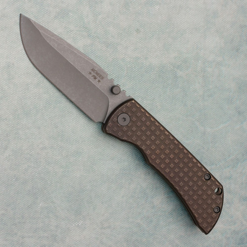 McNees Knives PM MAC 2 3 Gen 2 Atomic Bronze Frag Titanium Handle Stonewash Magnacut Blade