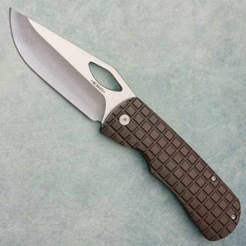 McNees Knives Dixon Frame Lock Frag Bronze Titanium Handle Satin Stonewash Magnacut Blade Satin Hardware