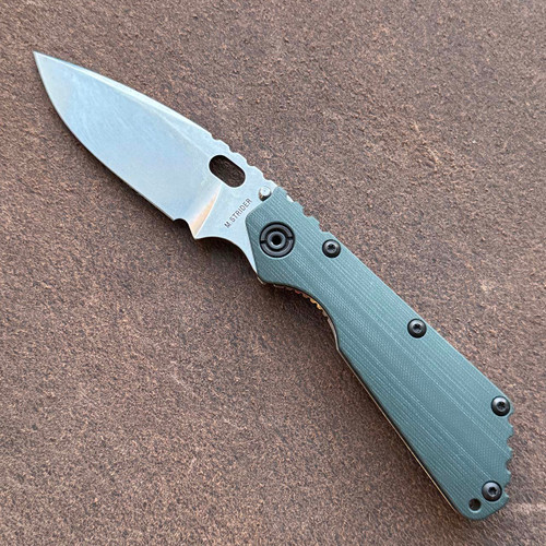 Strider Knives SMF Dark Green Polished Micarta/Ti Handle Stonewash CPM-MagnaCut Blade