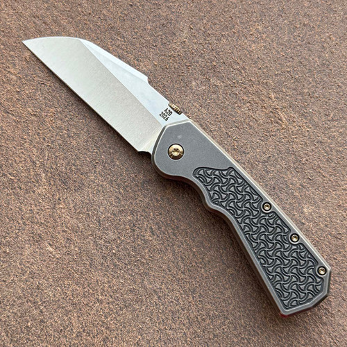A2D Attn2Detail Mercantile Delta Framelock Folder Blackwash Hourglass Texture Titanium Handles Stonewash Satin Sheepsfoot Harpoon Magnacut Blade