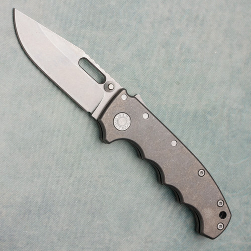 Demko MG AD20S Clip Point Shark Lock Titanium Handle Stonewash MagnaCut Blade