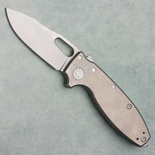 Demko Shark-A-Tac Shark Lock Titanium Handle Stonewash CPM-MagnaCut Blade Spike Glass Breaker