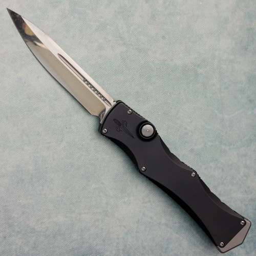 Marfione Custom Halo IV S/E Black Alloy Handle Cracked Ice Blade