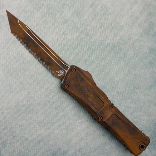 Microtech Combat Troodon T/E Gen III Plague Outbreak Full Serrated Signature Series 1144-3PLOBS