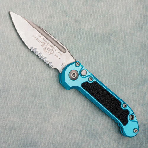 Microtech LUDT S/E Gen III Turquoise Stonewash Partial Serrated 1135-11TQ