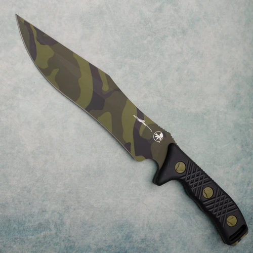 Microtech Arbiter Fixed Blade Black G10 Jungle Camo Standard Signature Series 104-1JUCS