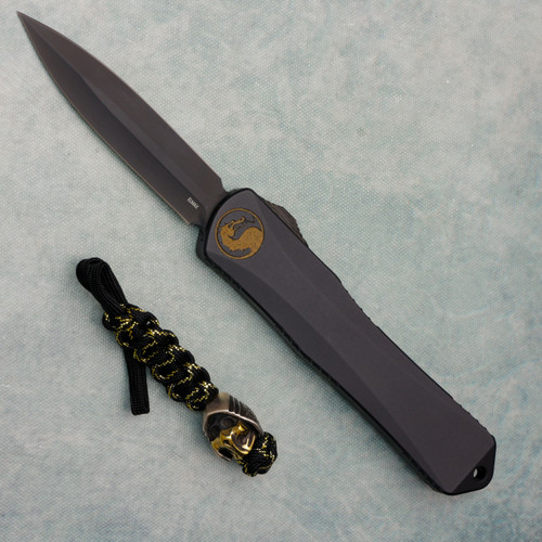 Heretic Knives Manticore X D/E Black Mortal Combat Scorpion Handle w/ Gold Fat Carbon Back DLC Standard Blade H032-6A-SCOR (Pre-owned)