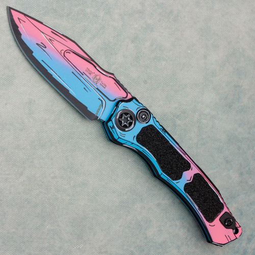 Heretic Knives Wraith V4 Auto Clip Point Cotton Candy Cel Shading Standard H000-CS-CC