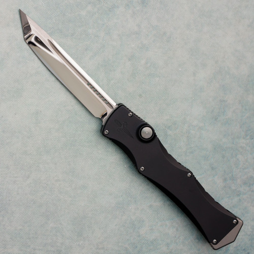 Marfione Custom Halo IV T/E Star Grind Black Alloy Handle Mirror Polish Blade