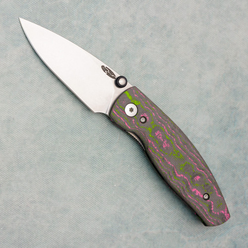 Three Rivers Manufacturing TRM Neutron 2 Liner Lock Watermelon Sugar Camo Carbon 3D Handles Stonewashed MagnaCut Blade