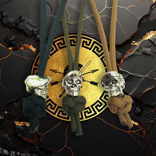 Spartan Blades Paracord Lanyard w/ Beret Skull Bead