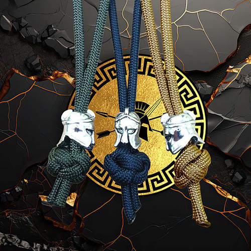 Spartan Blades Paracord Lanyard w/ Spartan Helmet Bead