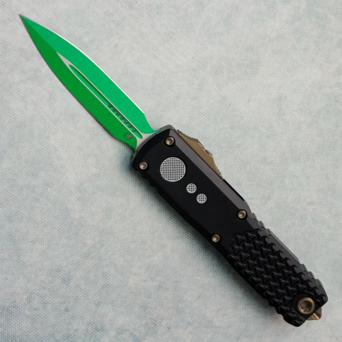 Microtech UTX-85 Gen IV D/E Jedi Master Green Standard Signature Series 12324-1JM