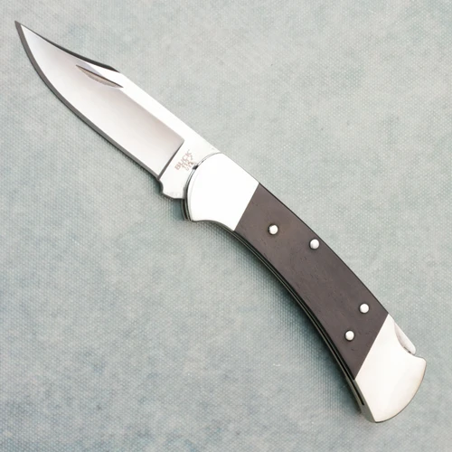 Buck 112 Slim Ranger Heritage Elite Folding Lockback Ebony Wood Handles Satin MagnaCut Blade 14528