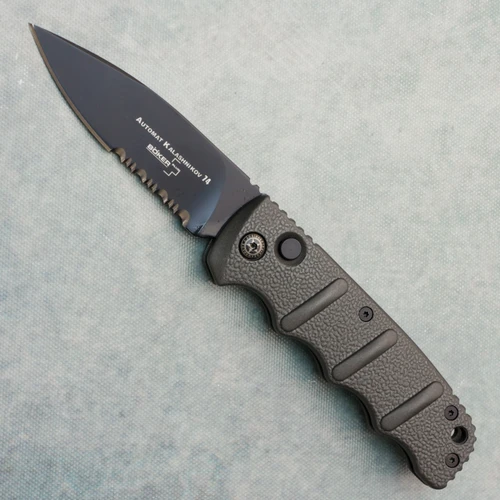 Boker Plus Kalashnikov 74 Auto Gray Handles AUS8 Black Blade 01KALS172N