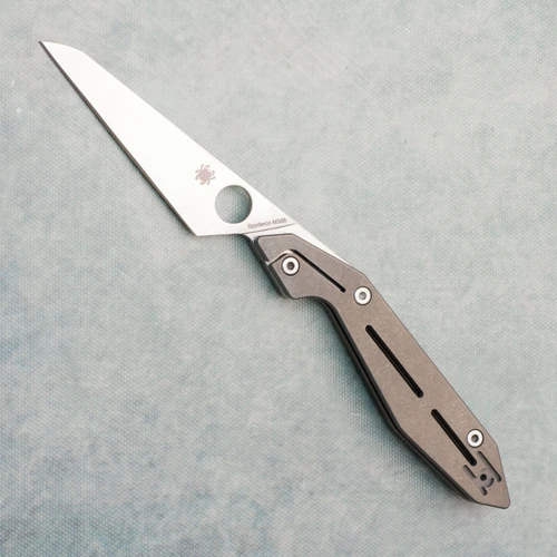 Spyderco Nand Slip Joint Black Titanium Handle Satin M398 Blade C270TIP (Pre-owned)