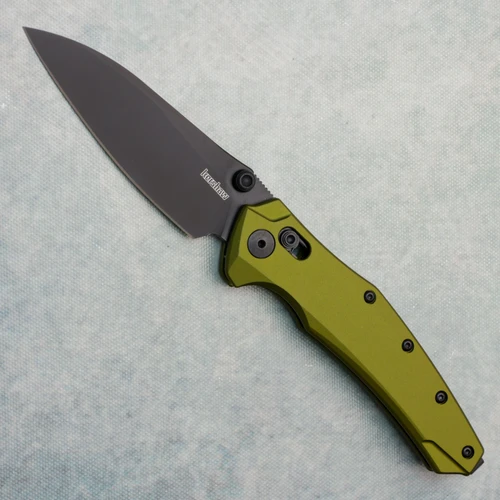 Kershaw Bareknuckle DuraLock OD Green Aluminum Handles Black PVD MagnaCut Blade 6777