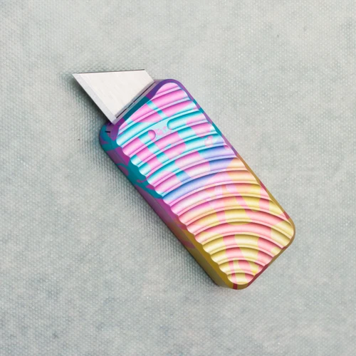 Rivery Manufacturing Zero Magnetic Utility Knife CadLab Original CLC Retro Rainbow Aluminum Handles 3