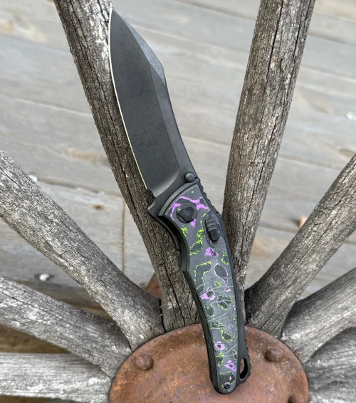 DROPPING 5/8 G&G Hawk Talon Hawk Lock w/Toggle Detent DLC Titanium Handle w/ World Breaker Camo Carbon Inlays DLC Blade AE EXCLUSIVE