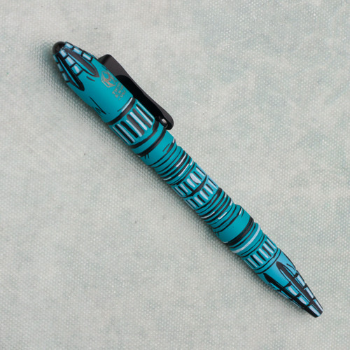 Heretic Knives Thoth Bolt Action Pen Turquoise Cel Shading H038-CS-TQ