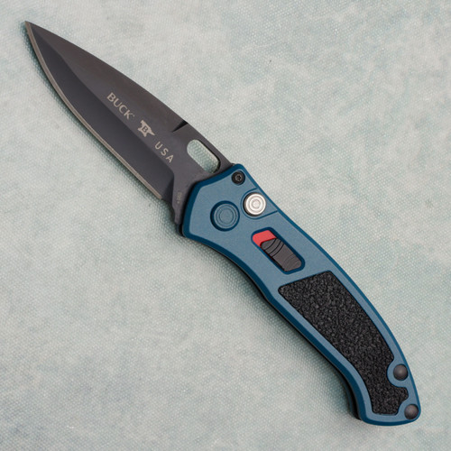 Buck Impact Auto Blue Handle Black Blade 898BLS1-B (Pre-owned)