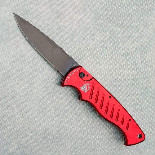 Piranha Pocket Auto S/E Red Handle Tactical Black Blade (Pre-owned)