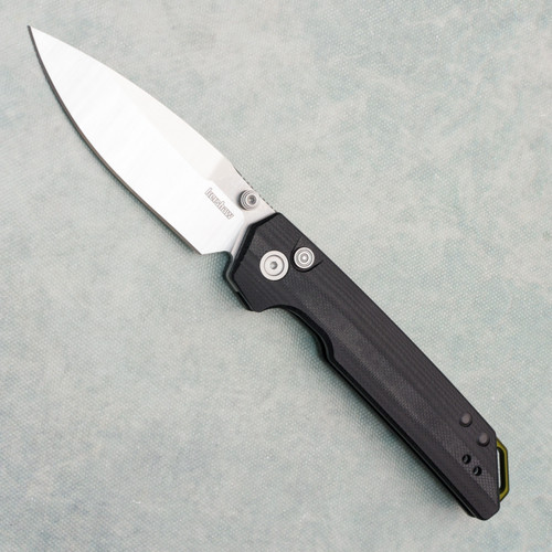 Kershaw Iridium Button Lock Black G-10 Handles Two Tone Spear Point Blade 3038