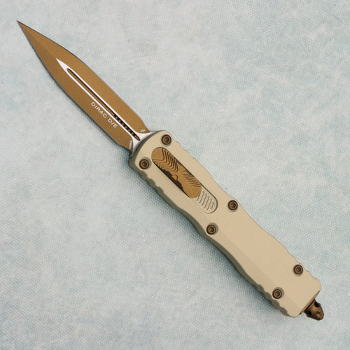 Microtech Dirac D/E Cerakote Champagne Gold Burnt Bronze Standard 225-1CG-C19