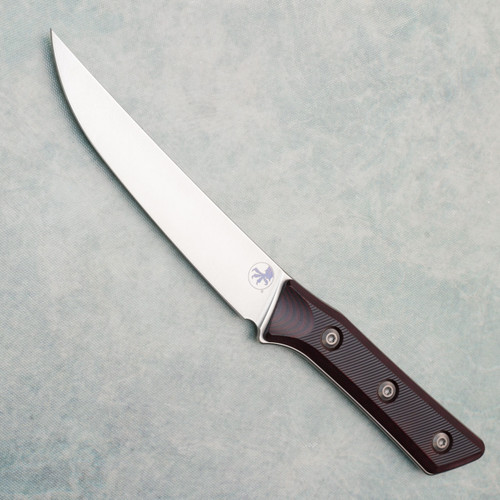 Microtech Boning Knife Black Cherry G-10 Handle Stonewash Standard Blade 3100-10BC
