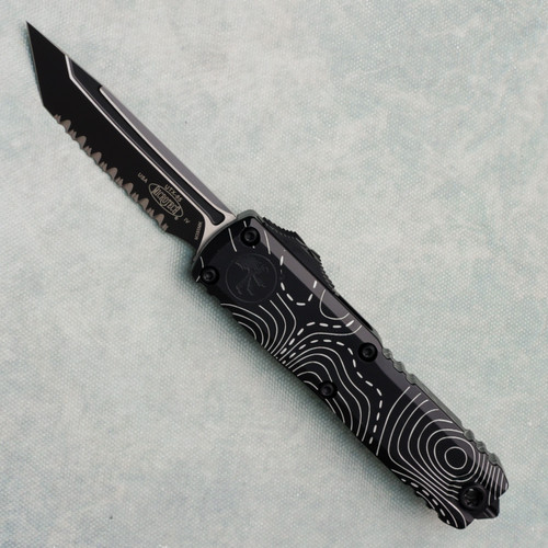 Microtech UTX-85 Gen IV T/E Topographic Full Serrated 12334-3TP