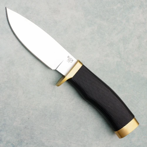 Buck 692 Vanguard Fixed Blade Rubber Handle w/ Brass Bolsters Satin Blade 2615