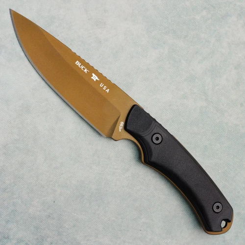 Buck 663 Alpha Guide Backcountry Fixed Blade VeraFlex Rubber Handles Bronze Cerakote Blade 14520