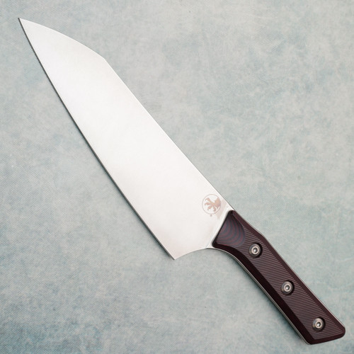 Microtech Chef Knife Black Cherry G-10 Handle Stonewash Standard Blade 3000-10BC
