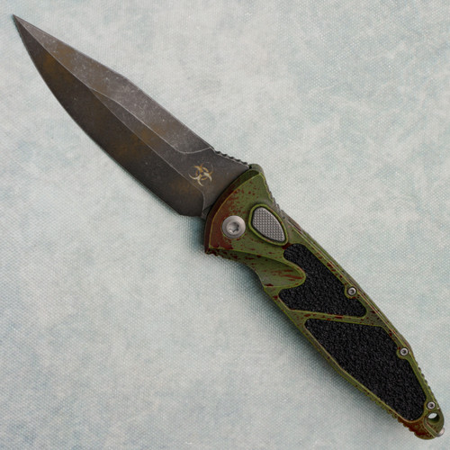 Microtech Socom Elite Spear Point Auto Outbreak Standard Signature Series 160A-1OBSS