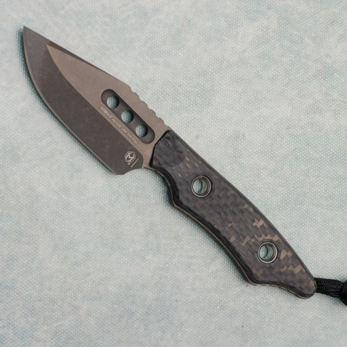 Heretic Knives Kobold Bowie Fixed Blade Glow Carbon Fiber Handle DLC Standard Blade H065-6A-GLOCF