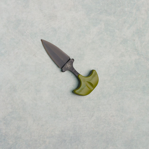 Skallywag Tactical Key Dagger OD Green Polymer Handles Black Blade